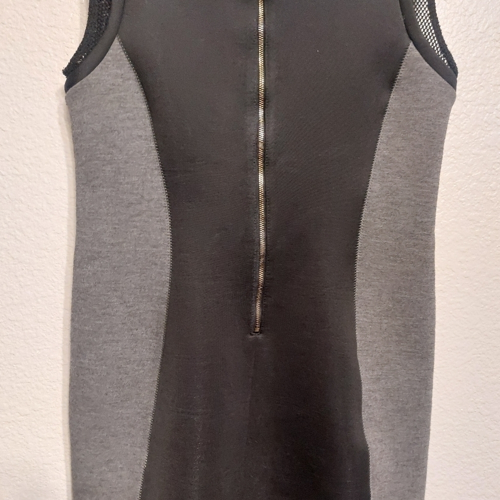 RACHEL Rachel Roy Sleeveless Zipper Front Midi Cocktail Dress- size L - Picture 4 of 6